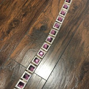 Western Hair On Rhinestone Show Belt Large